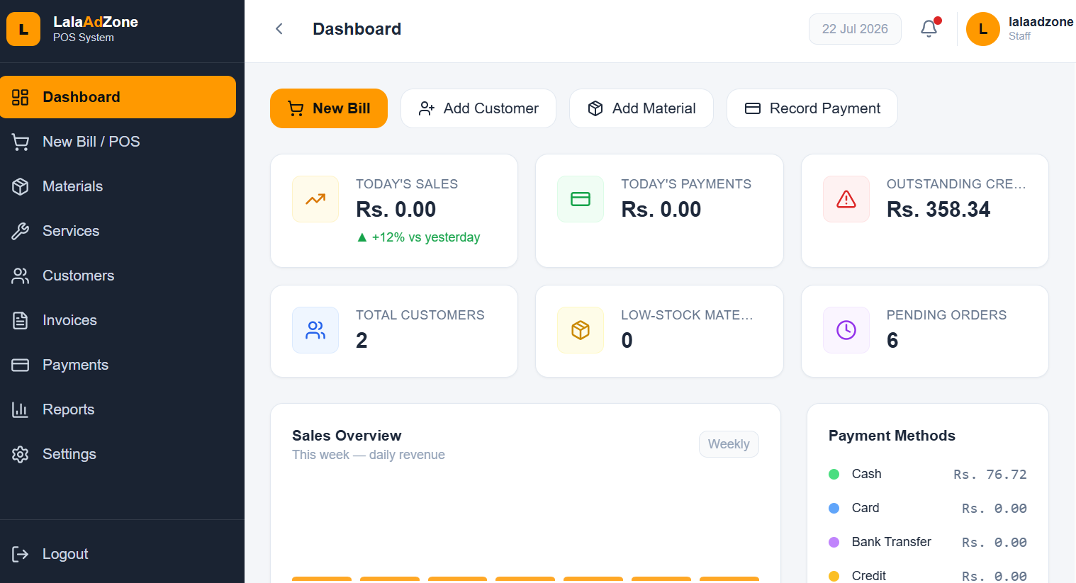ERP-Lalaadzone POS System